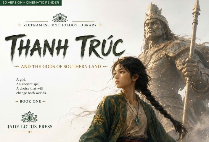 Promotional artwork for Thanh Trúc and the Gods of Southern Land, Book One of the Vietnamese Mythology Library